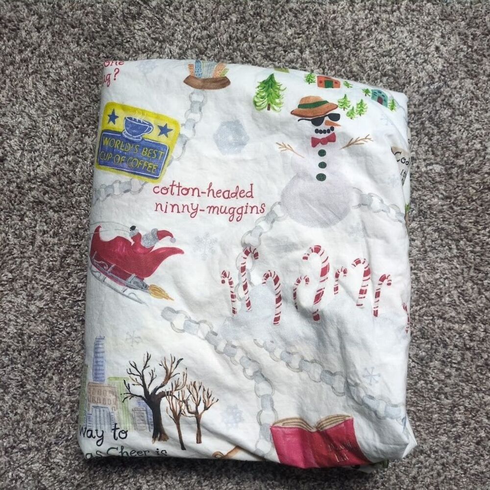 Pottery Barn Elf The Movie Full Size FLAT Sheet ONLY
